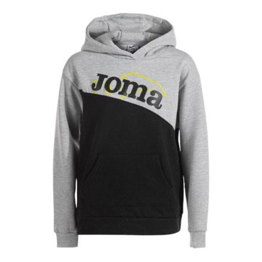 SUDADERA PARA NIÑOS CON CAPUCHA PARK NEGRO GRIS MELANGE 500799.111 [0]
