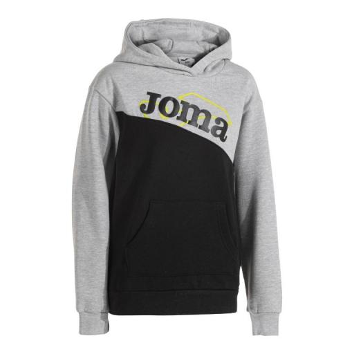 SUDADERA PARA NIÑOS CON CAPUCHA PARK NEGRO GRIS MELANGE 500799.111 [1]