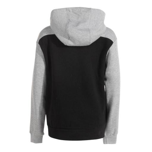 SUDADERA PARA NIÑOS CON CAPUCHA PARK NEGRO GRIS MELANGE 500799.111 [2]