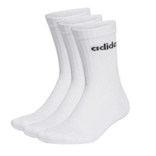 Calcetines de Adidas Linear Blanco Unisex 3 P. HT3455