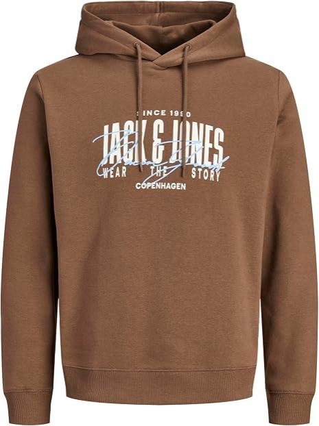 Sudadera hombre Jack&Jones Jjaero color marrón