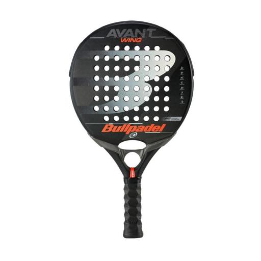Bullpadel Wing Avant 20 M Negro Naranja – Pala de Pádel Unisex Forma Lágrima CarbonTube MultiEva