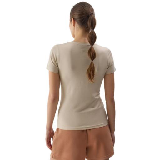 CAMISETA 4F LISA SLIM PARA MUJER - BEIGE TTSHF1267 [1]