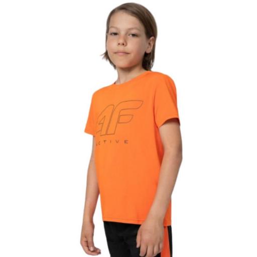 Camiseta manga corta Niño 4F Naranja. 4FJSS23TFTSM166