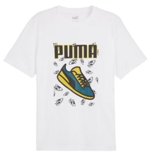 CAMISETA MANGA CORTA PUMA GRAPHICS SNEAKER HOMBRE. 683209 02 Blanco [2]