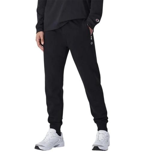 CHAMPION 220300 KK001 Negro – Pantalón Chándal Hombre Rib Cuff con Bolsillos Cremallera [0]
