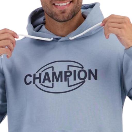CHAMPION 221647 Azul – Sudadera Hombre con Capucha y Bolsillo Canguro de Felpa Suave [2]