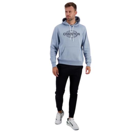 CHAMPION 221647 Azul – Sudadera Hombre con Capucha y Bolsillo Canguro de Felpa Suave [3]