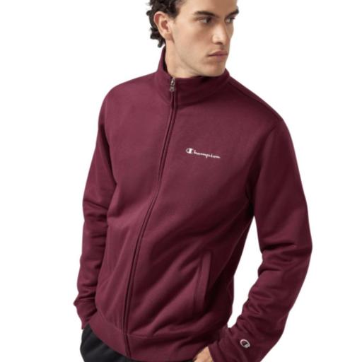 CHAMPION 221786 RS-522 Hombre – Chándal Deportivo Borgoña y Negro con Cremallera y Cintura Elástica [1]