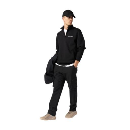 CHAMPION 221797 KK001 – Sudadera Hombre Icons Negra con Media Cremallera y Forro Interior Perchado [2]