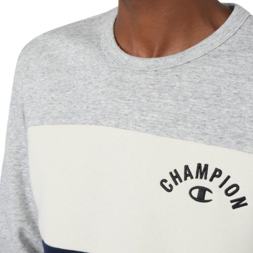 CHAMPION SUDADERA ICONS CUELLOR REDODONDO HOMBRE. 221228 Gris. [2]