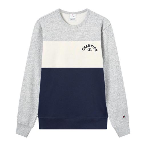 CHAMPION SUDADERA ICONS CUELLOR REDODONDO HOMBRE. 221228 Gris. [3]