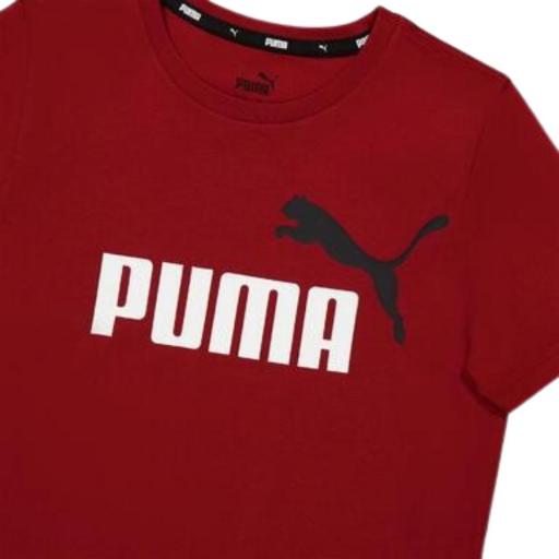 Camiseta Algodón Niño PUMA ESS+ 3 Col Logo tee. Red [1]