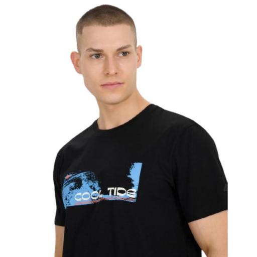 CAMISETA 4F REGULAR DE HOMBRE CON ESTAMPADO. TTSHM2030 Negra [1]