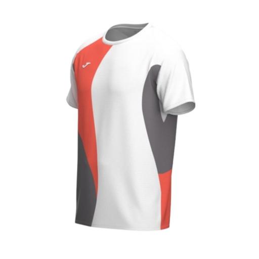 Camiseta Pádel Hombre JOMA TORNEO. White-coral 103966.200 [1]