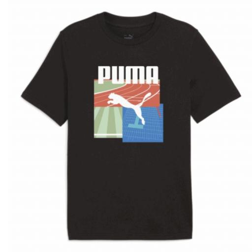 Camiseta Puma hombre GRAPHICS Summer Sports Tee. Black 627909 01