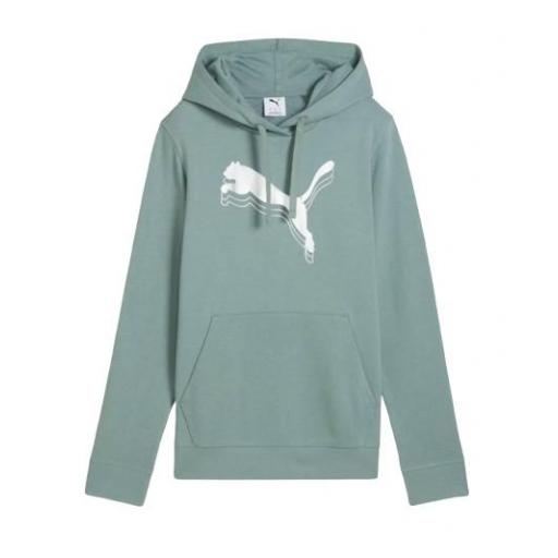 Sudadera mujer Puma ESS METALLIC Hoodie,Green Moon-Met,US3XL