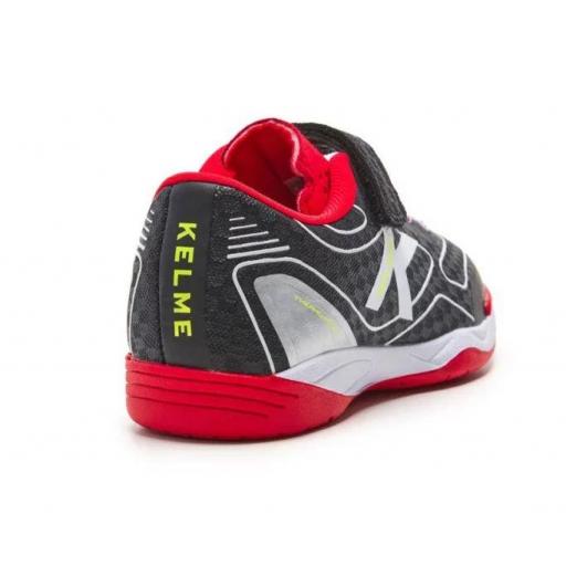 Zapatillas de Fútbol sala Kelme Goleiro Kids Elastic Infantil Negro Y Rojo [3]