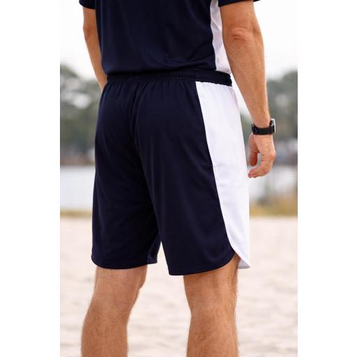 Pantalón Corto Pádel Hombre ENEBE MAGNETO Blanco/Marino – Short Técnico Elástico con Bolsillos [1]