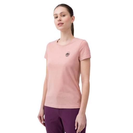 Camiseta Regular Mujer 4F de algodón. TTSHF349 Rosa