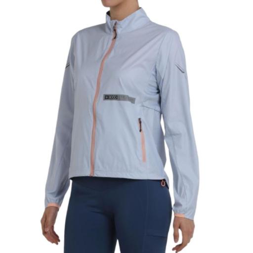 Cortavientos para mujer running +8000 BESTI. Gris Azulado [1]