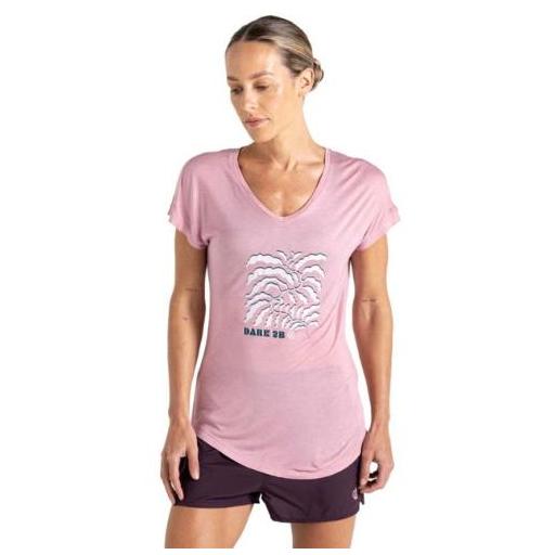 DARE2B SERENE Mujer DWT791 Lila. Camiseta ligera de manga corta. 