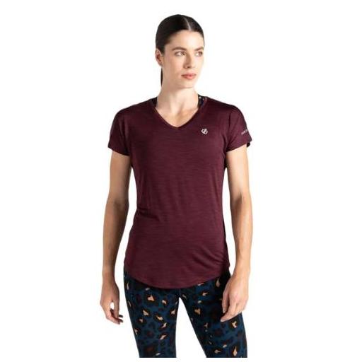 Dare2B Camiseta de manga corta Vigilant. DWT455 Deep Plum.