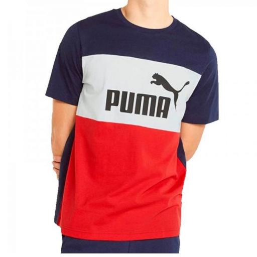 PUMA Camiseta Niño ESS+ COLORBLOCK 846127-11 Marino Rojo.