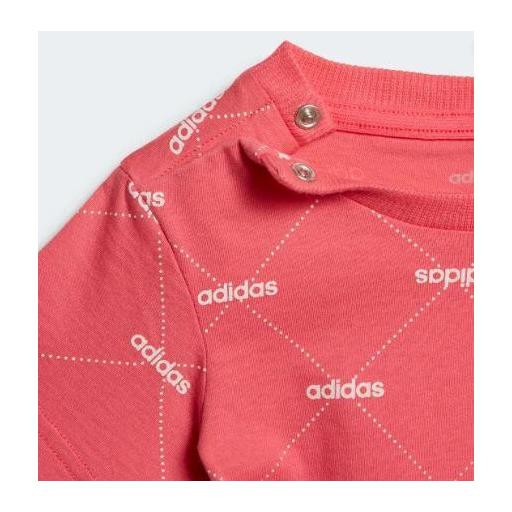 Camiseta Bebé Adidas Linear Graphic. E7946 Real Pink/white. [3]