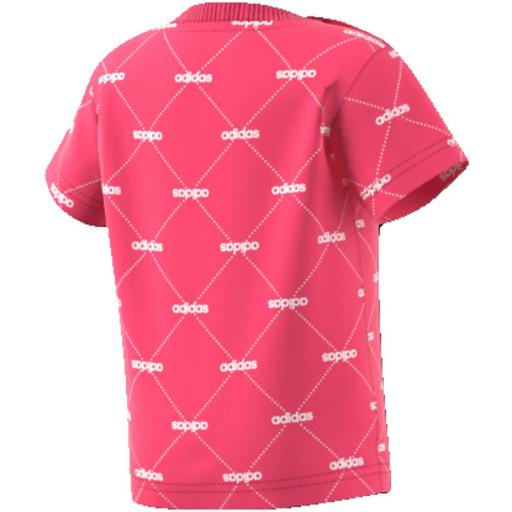 Camiseta Bebé Adidas Linear Graphic. E7946 Real Pink/white. [2]