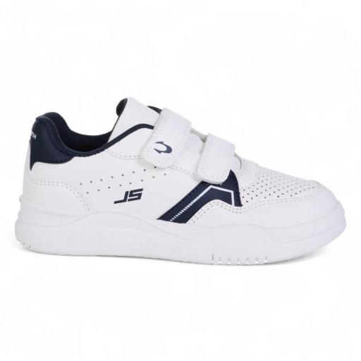 JOHN SMITH CERSI Blanco/Azul Marino. Zapatilla NIño Vuelta al cole 
