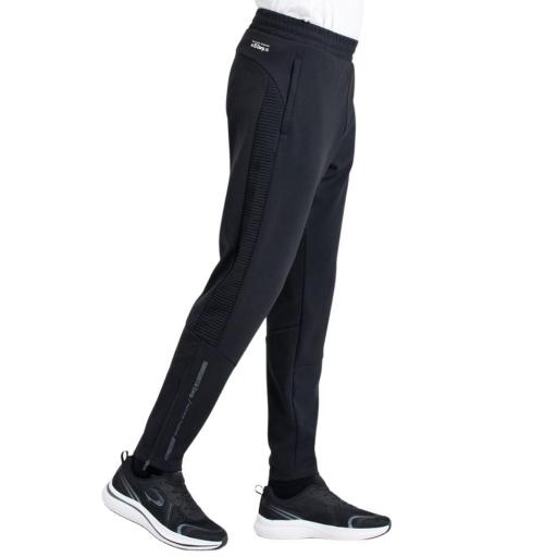 JOHN SMITH MEBSU Negro – Pantalón Largo Chándal Hombre Ajustado con Cintura Elástica y Cremallera Inferior [1]