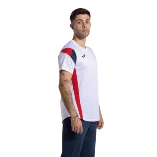 JOMA MONTREAL BLANCO ROJO. Camiseta manga corta hombre. 104202.206 [1]