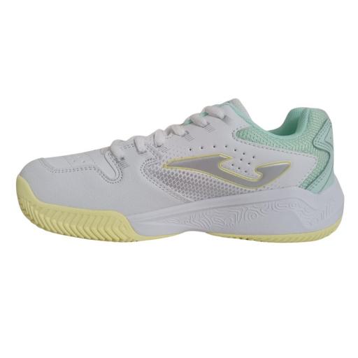 Zapatillas Pádel Niña JOMA Master 1000 JR White Turquoise – Suela DURABILITY y Ventilación VTS [1]