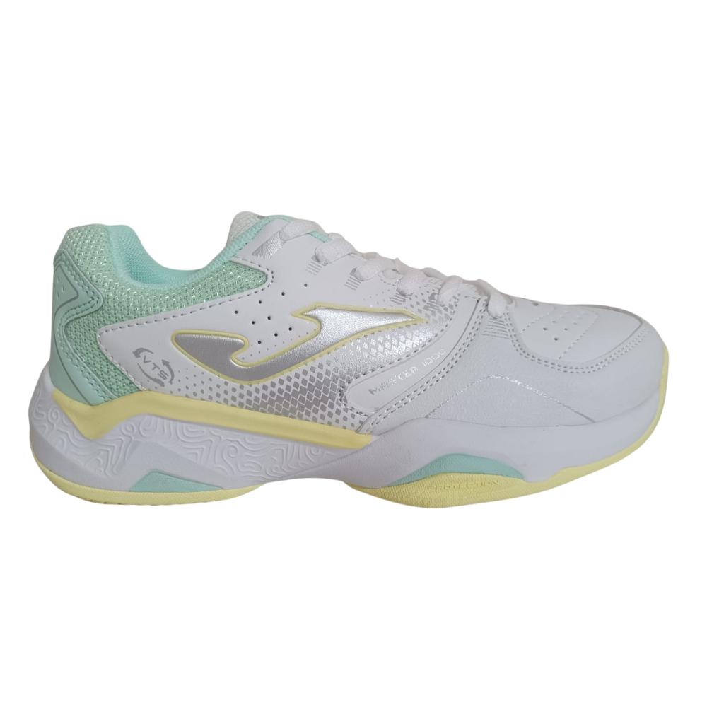 Zapatillas Pádel Niña JOMA Master 1000 JR White Turquoise – Suela DURABILITY y Ventilación VTS