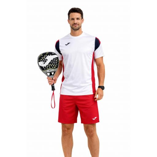 Pantalón Corto Pádel Hombre JOMA Montreal Bermuda Red 104318.631 – Short Técnico con Bolsillos [1]