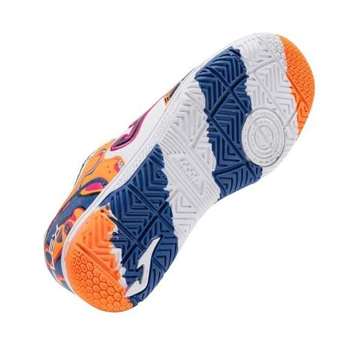 Zapatillas Fútbol sala junior TOP FLEX  2672 BLANCO NARANJA INDOOR [4]