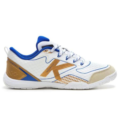 KELME STILETTO 55967. Zapatillas Fútbol sala Adulto. Blanco/oro