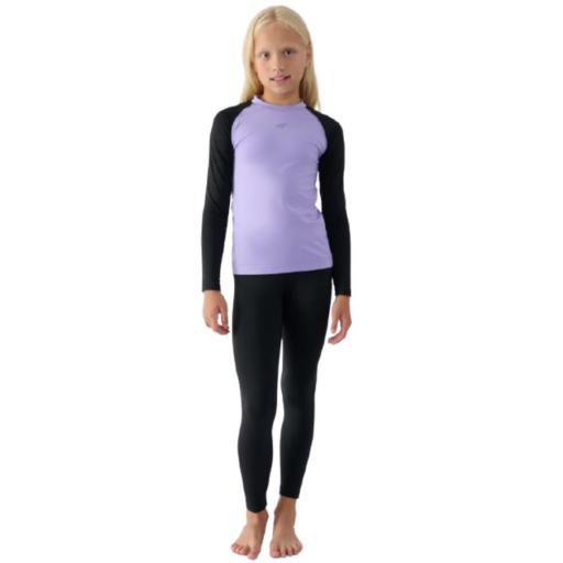 Malla cepillada termoactiva para niña 4FJWAW24UBRUF068. Negro