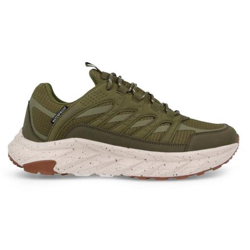 PAREDES INSUA LT25587 Kaki – Zapatillas Trekking Hombre con Membrana PARETEX, Suela EVA + TPR y Corte Textil Reforzado