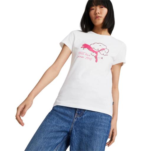 Camiseta Casual PUMA GRAPHICS Valentine. white 674452 [2]