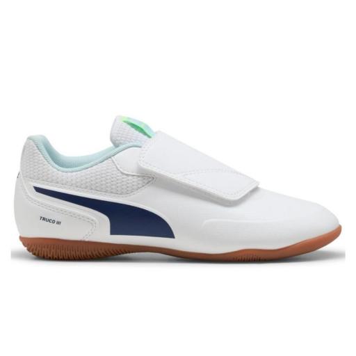 PUMA TRUCO III V Jr White-aqua 108575 01. Zapatillas Fútbol Sala Junior. [0]