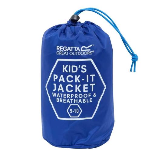 Chubasquero Niño/a Regatta Pack-It III –RKW213.  Chaqueta Impermeable Isotex 5000 Plegable y Transpirable [4]