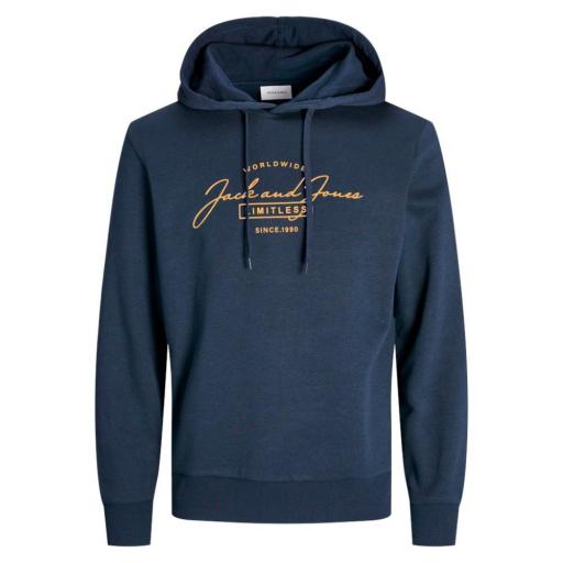 SUDADERA CAPUCHA HOMBRE JACK&JONES JJFERRIS. Azul Marino 12256838 [2]