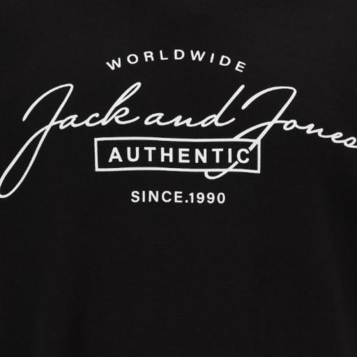 SUDADERA CAPUCHA HOMBRE JACK&JONES JJFERRIS. Negro 12256838 [2]