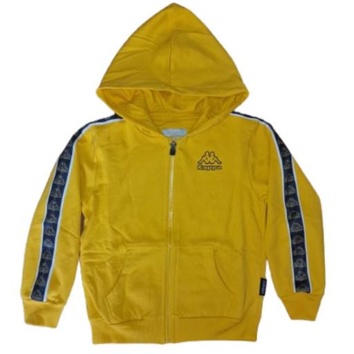 SUDADERA CON CREMALLERA NIÑO KAPPA 371X4ZW. Yellow