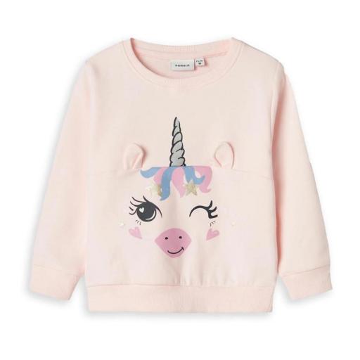 SUDADERA NIÑA NAME IT KRISTINE UNICORN. Rosa 13232088