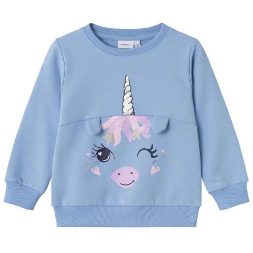 SUDADERA NIÑA NAME IT KRISTINE UNICORN. Azul13232088 [0]