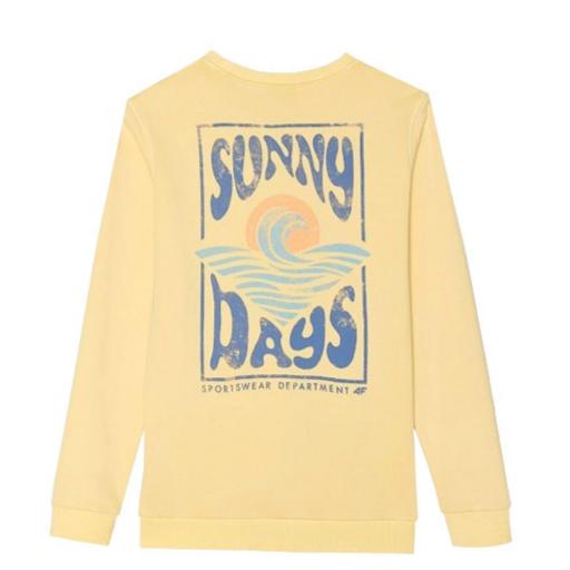 SUDADERA SIN CAPUCHA PARA NIÑO 4F TSWSM0936 - AMARILLO [3]