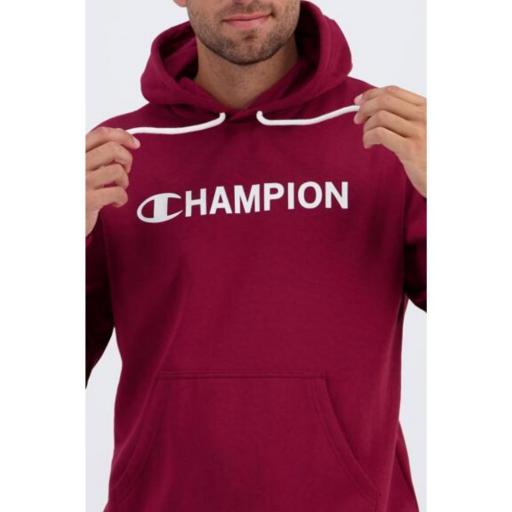 CHAMPION 221647 RS525 Rojo – Sudadera Hombre con Capucha y Gráfico en el Pecho, Interior Afelpado [3]